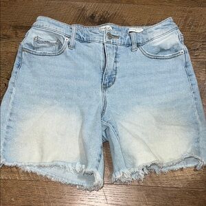 Wonderly Blue Jean Shorts Frayed Hem Size 6